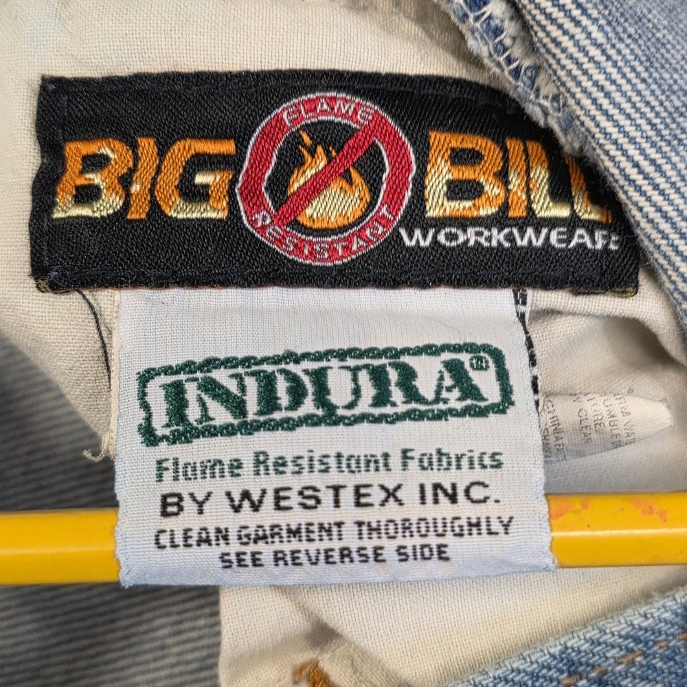 Big Bill FR Flame Resistant Workwear Jeans‎ Blue Denim 34x30 Indura Westex - Picture 4 of 11